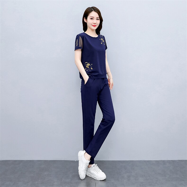 休闲运动套装女2025春秋新款韩版时尚拼接立领宽松跑步卫衣两件套,女装套装/套裙,梦依杭