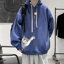 WY2013-P35纯棉连帽卫衣男大码运动帽衫宽松薄外套男，男装卫衣，电商A040