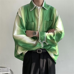 男春秋情侣宽松休闲衬衣C645P45图片