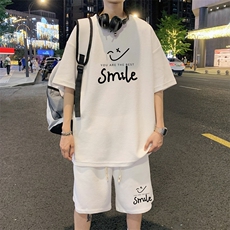 ！2024夏季新款男士潮流华夫格短袖套装百搭短袖T恤HTZ01P50，男装T恤，电商B220
