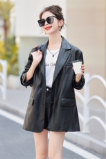 皮衣外套女2023春秋季新款小个子时尚休闲高级感气质短款外套上衣，女装皮衣，千千佰惠
