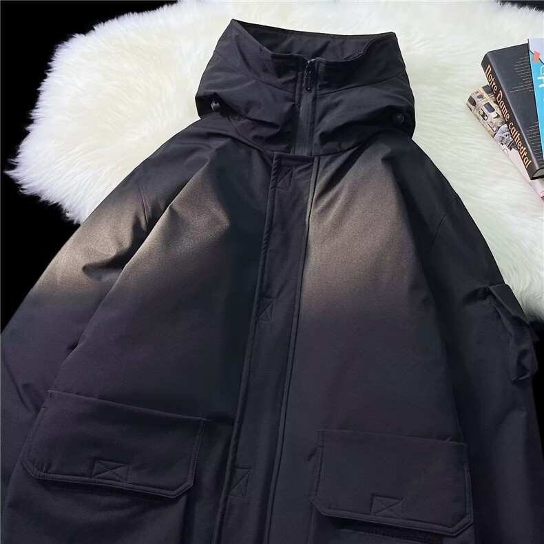 工装棉服男女2026冬季大毛领棉服韩版设计感小众学生外套,男装棉衣,星座506B