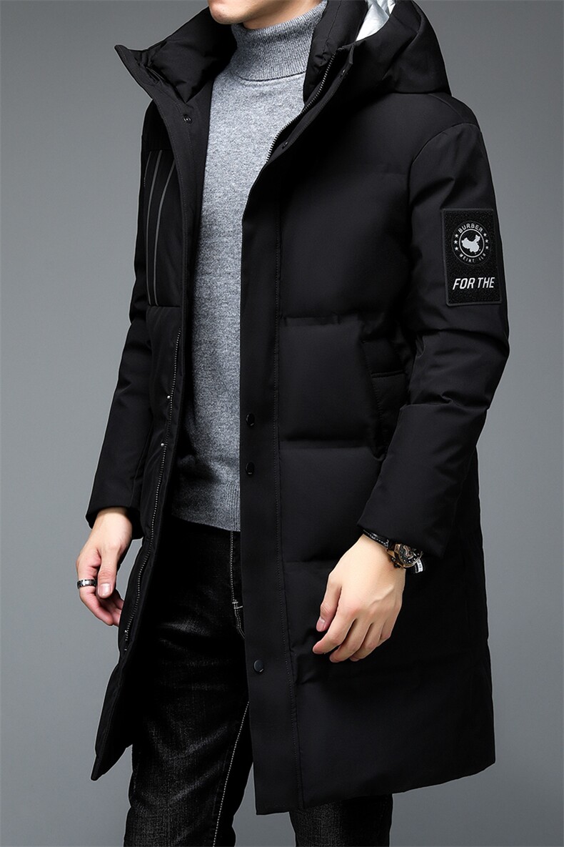 2023冬装新款中老年羽绒服男长款休闲白鸭绒外套ALXB8928-P405，男装羽绒服，电商B212（原钱塘6029）