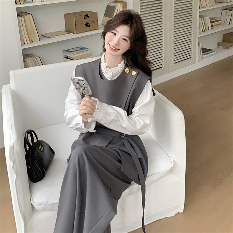 新品现货2025秋装两件套马甲+阔腿裤2C116-2507-P165-P228,女装套装/套裙,2C116
