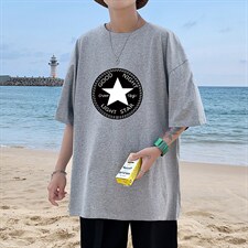 DX17008-P20纯棉短袖t恤男大码半袖打底衫宽松体恤衫港风，男装T恤，电商A040