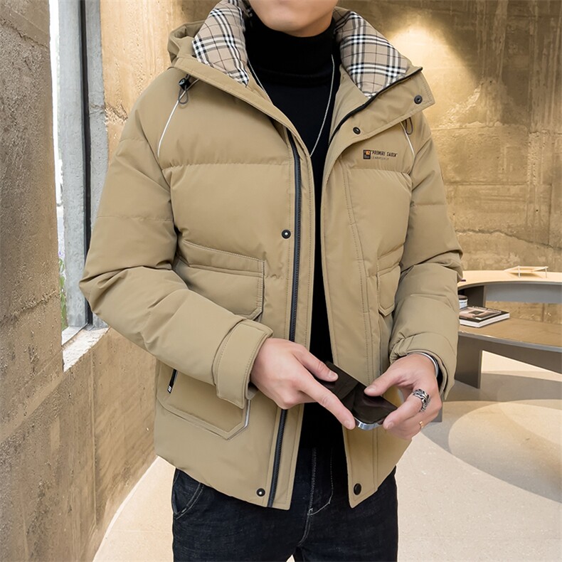2023冬季新款男士连帽休闲御寒棉衣中青年厚款保暖男装棉服外套,男装棉衣,电商B212（原钱塘6029）