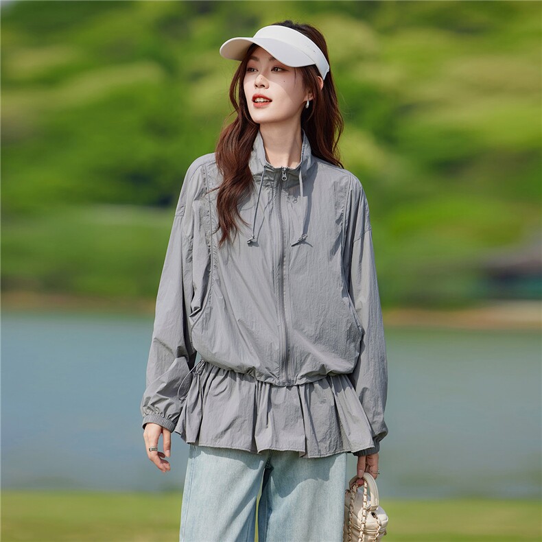 现货2026夏季新款时尚内搭拼接防晒衣两件套旅行户外短外套,女装防晒衣,靓衣阁