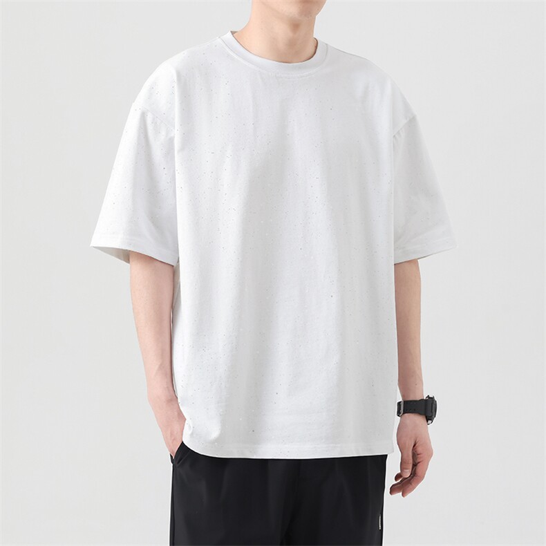 满天星面料冰感短袖T恤宽松百搭光板圆领短袖XZ302-1-T3159-P20,男装T恤,星座302B-1