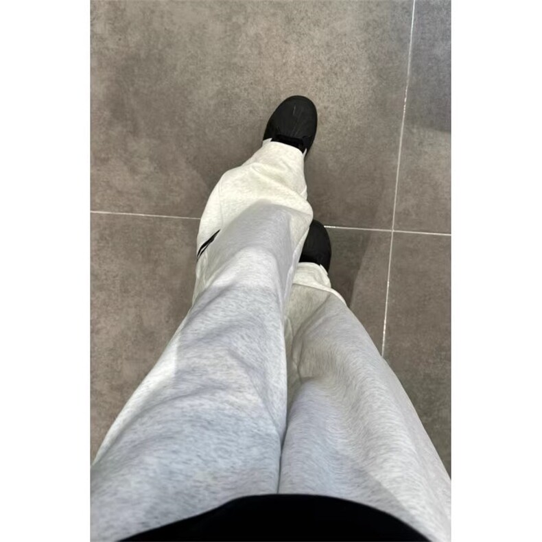 休闲裤子男款美式条纹弯刀卫裤宽松直筒运动裤STGWK53-P45,男装休闲裤,星座1007（原301D）