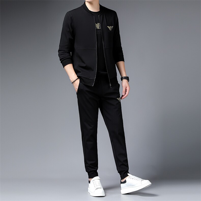 SA9606-3钱塘2020-2冬季新款时尚帅气潮流中青年男士卫衣P240,男装休闲套装,钱塘207-2