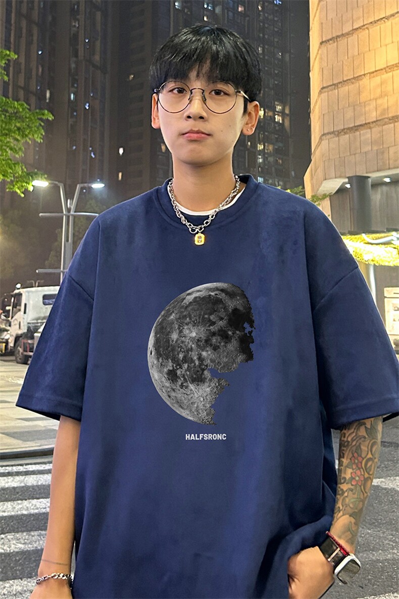 量大优供视频重磅麂皮绒短袖t恤男JT532-特p19,男装T恤,电商B371