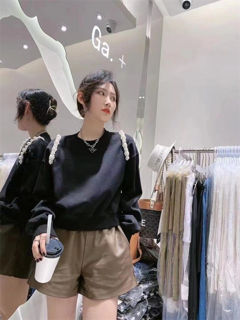 韩版珍珠卫衣，女装卫衣/绒衫，TANG.+