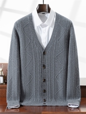 2025年秋冬羊毛衫通勤休闲时尚百搭100羊毛开衫外套，男装针织衫/毛衣，星纬羊绒