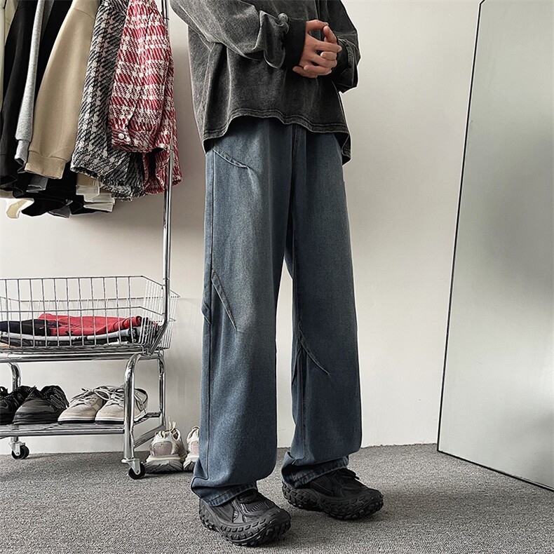 复古阔腿牛仔裤男宽松直筒新款美式高街裤子秋冬工装裤10337-p45,男装牛仔裤,星座1008-1