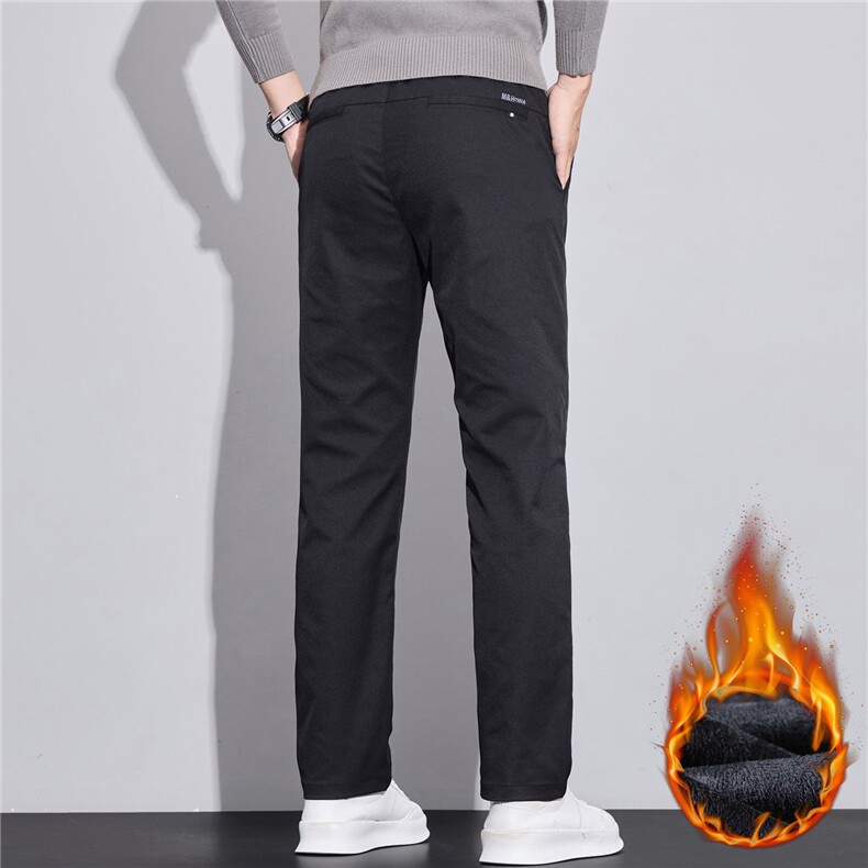 秋冬新款男士加绒加厚休闲裤时尚潮流青年厚款保暖长裤现货外贸，男装棉衣，星座224
