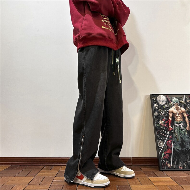 k1068-p55-控78M-5XL现货宽松cleanfit牛仔裤港风高阶黑暗牛仔,男装牛仔裤,星座116
