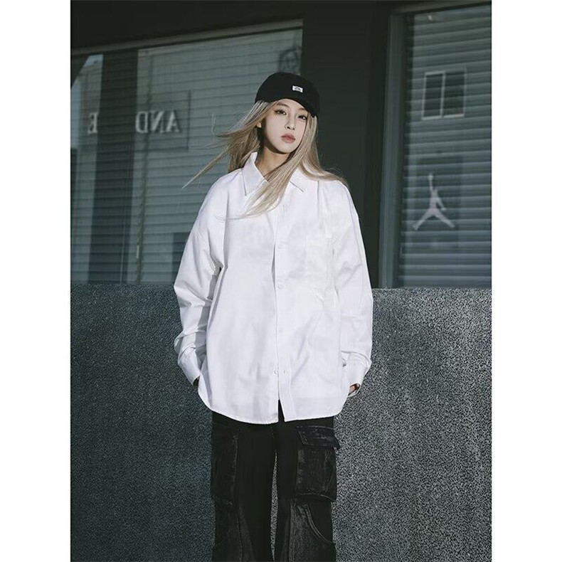 日系衬衫男女长袖港风潮流宽松2025春季新款ins帅气外套CY971-P38,男装衬衫,星座412-2