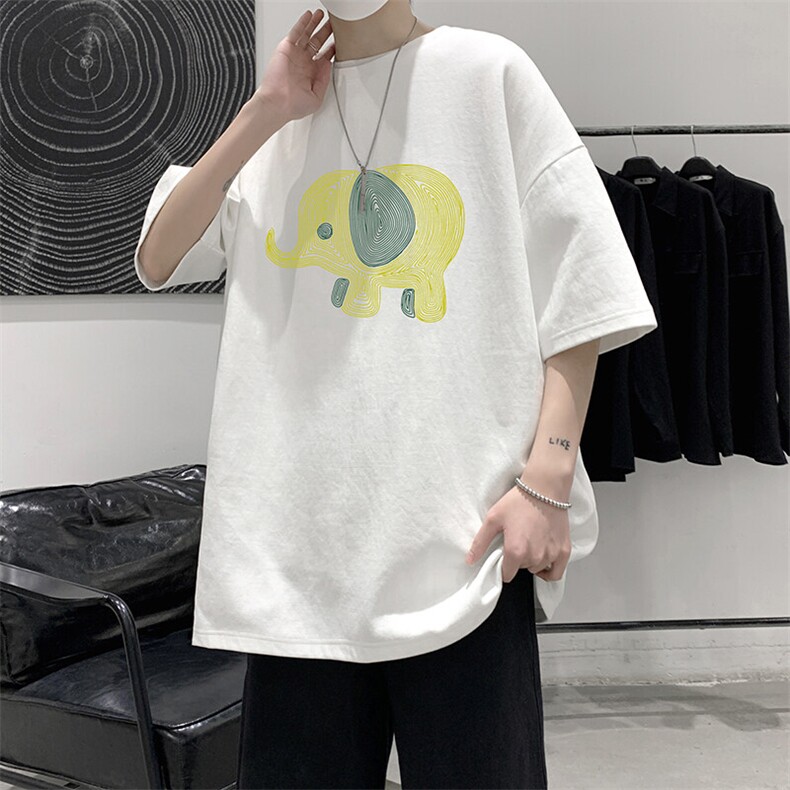230g重磅纯棉短袖t恤男大码半袖半截袖 DX17441-P20图片
