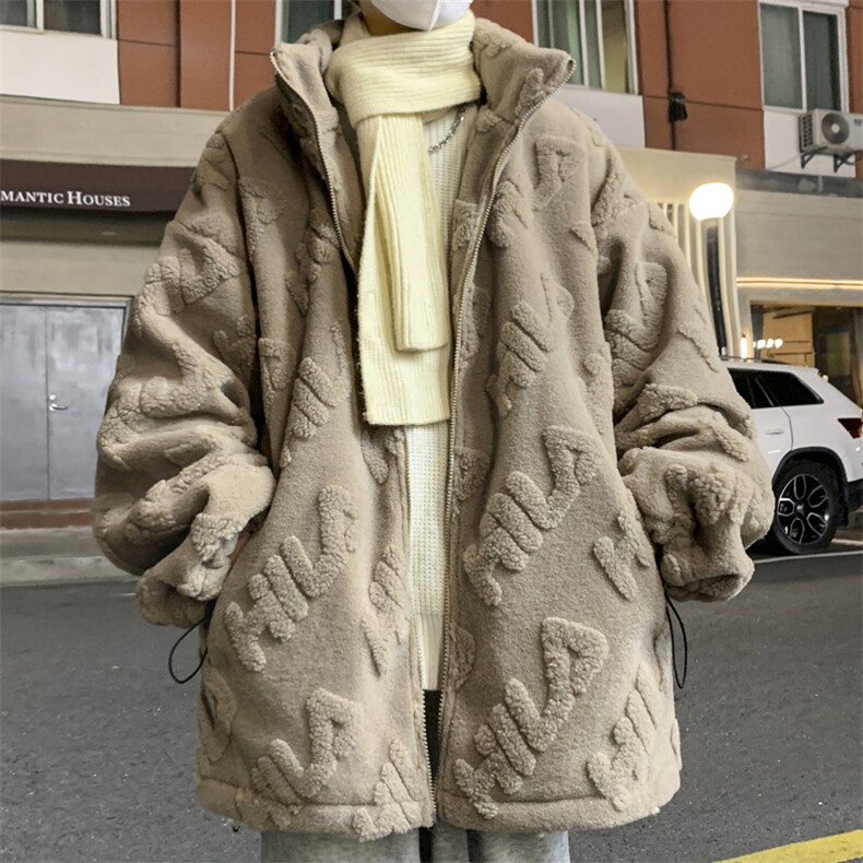 2024复古羊羔毛外套男士冬季加厚棉衣棉服M796P120控158,男装棉衣,电商A157