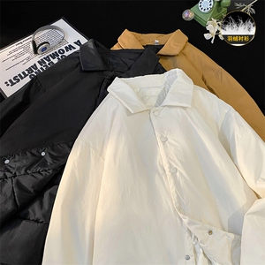 衬衫翻领羽绒服男轻薄时尚短款防寒保暖厚外套Y5870-P145【特价】图片