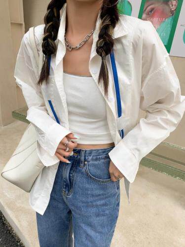 彩绳衬衣简约不简单，女装，Queena PHoebe