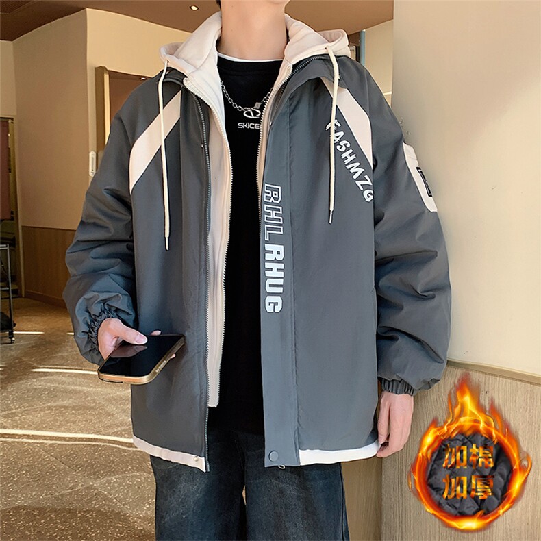 冬季宽松/连帽休闲外套潮加厚棉衣XZ102B-1M2568-P110,男装棉衣,星座102B-1