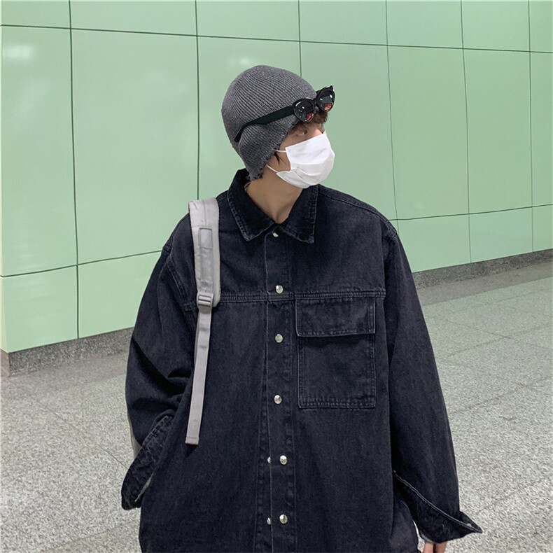 日系工装牛仔外套男士春季潮牌翻领夹克JK451P60,男装夹克,星座1116-2