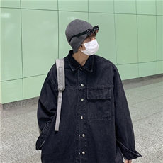 日系工装牛仔外套男士春季潮牌翻领夹克JK451P60，男装夹克，星座1116-2