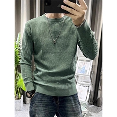 纯色男士毛衣秋冬新款修身圆领潮流简约毛线衫流行青年长袖针织衫，男装针织衫/毛衣，星座1210-1