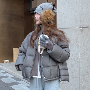 假两件针织拼接羽绒服外套2C317A-8557-P295-K445图片