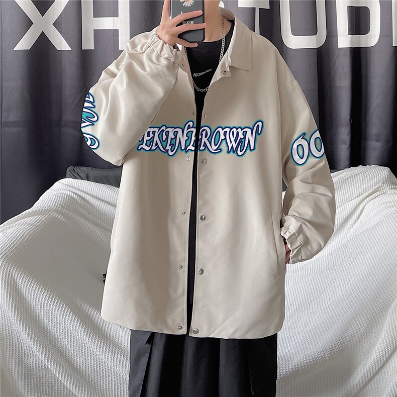 港风秋季休闲宽松潮流潮棒球服夹克男士外套JK7275P55控,男装夹克,星座227-7