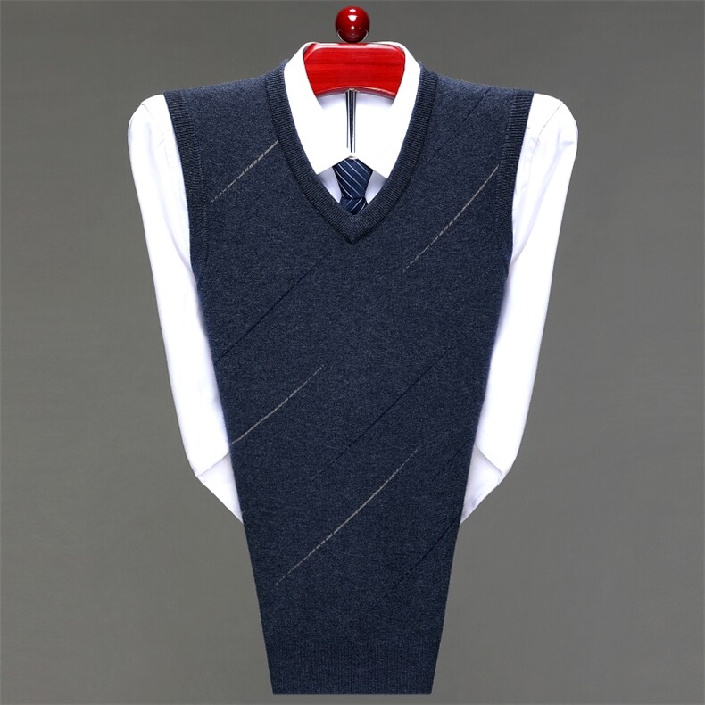 BB9272钱塘2020-2秋冬季V领背心中年男士毛衣主推P67，男装针织衫/毛衣，钱塘207-2