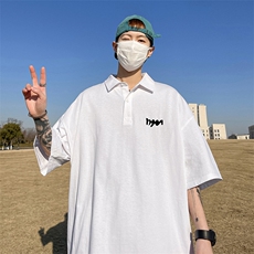 支持得物品质配合二开珠地网眼透气宽松短袖T恤翻领POLO衫PL101，男装T恤，电商A486