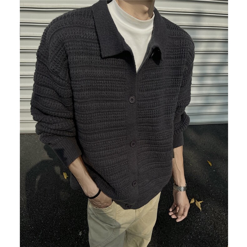 黑墙（现货）2025秋冬新款6数据重磅毛衣开衫外套TM01-P75，男装针织衫/毛衣，星座1315