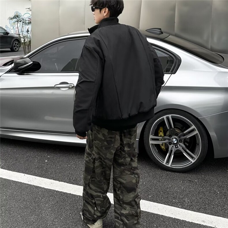 美式复古百搭外套男秋冬小众潮牌设计感痞帅夹克棉服潮MF293-P100,男装夹克,星座412-2
