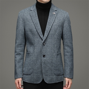 CS-N-1029秋冬季2021男士毛呢大衣双面尼羊毛呢子休闲西服P269图片