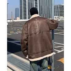 麂皮绒一体羊羔棉袄外套韩版潮流面包服R2908P100，女装短外套，星座1116-2