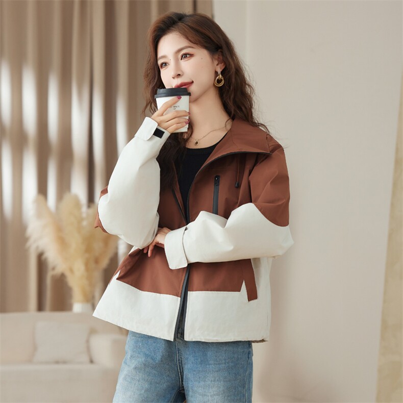 今年流行羽绒服女2025冬季新款立领短款连帽冲锋衣保暖运动外套潮,女装羽绒服,梦懿尔