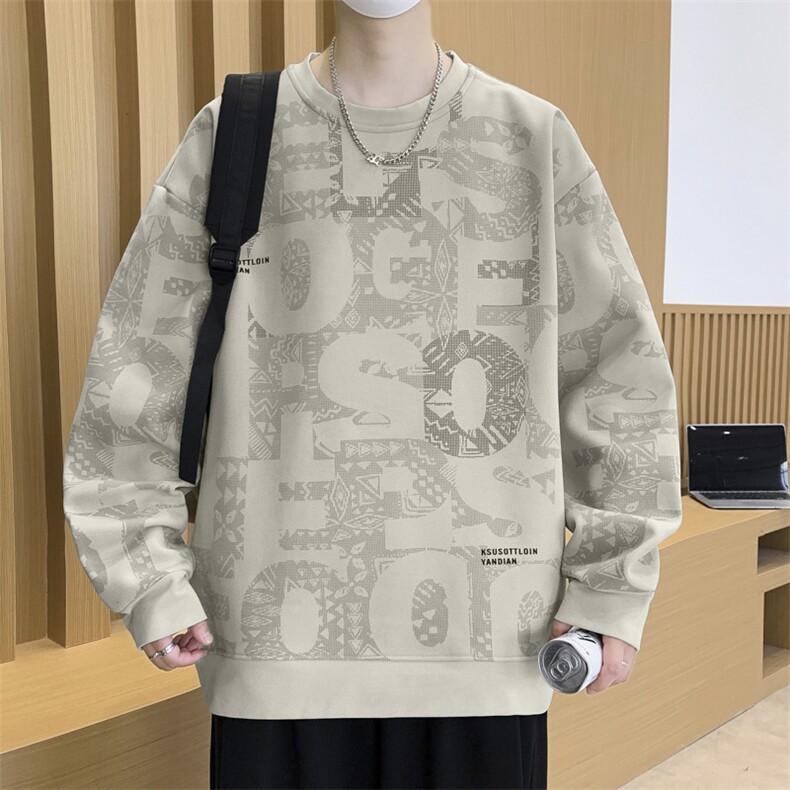 大码卫衣春秋潮流印花卫衣男宽松休闲W9906,男装卫衣,星座1107-1