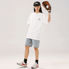2025夏季新款男装日系潮牌纯棉印花圆领宽松短袖休闲T恤T936-F40，男装T恤，电商A101（原外27）