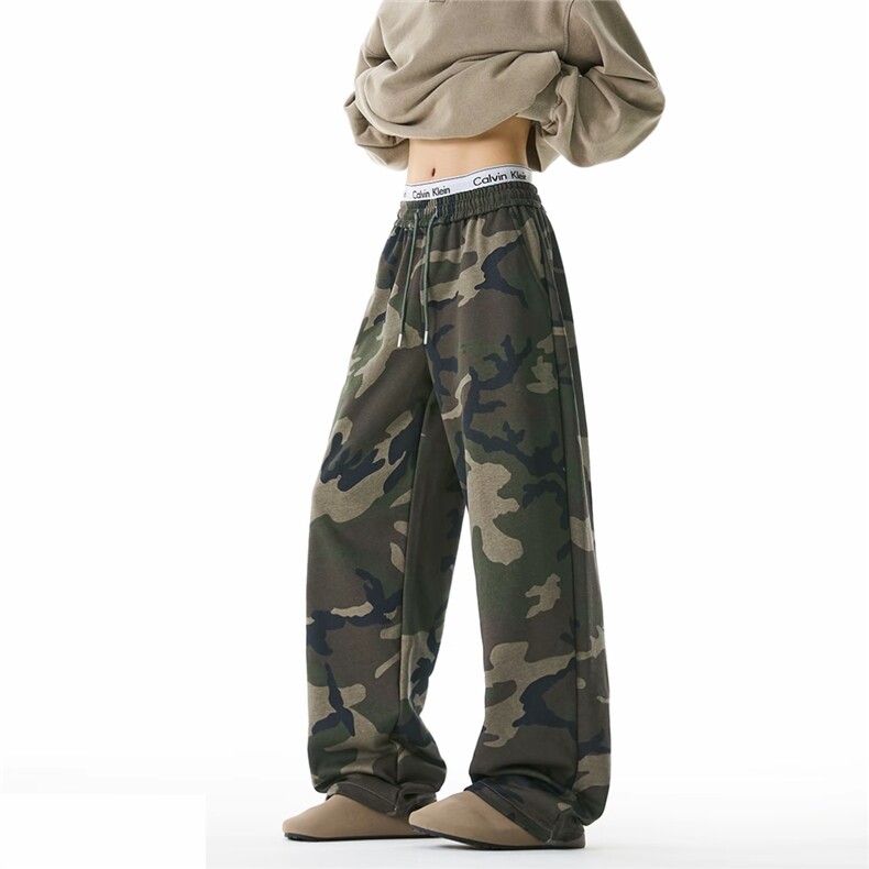 XZ518-1-MG706特P45网图迷彩卫裤美式重磅水洗卫裤直筒裤，男装休闲裤，星座518-1（原A432-1）