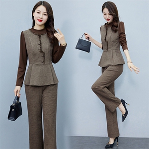 现货-新款】春装新款两件套2024年时尚洋气显瘦气质女士套装,女士搭配套装图片