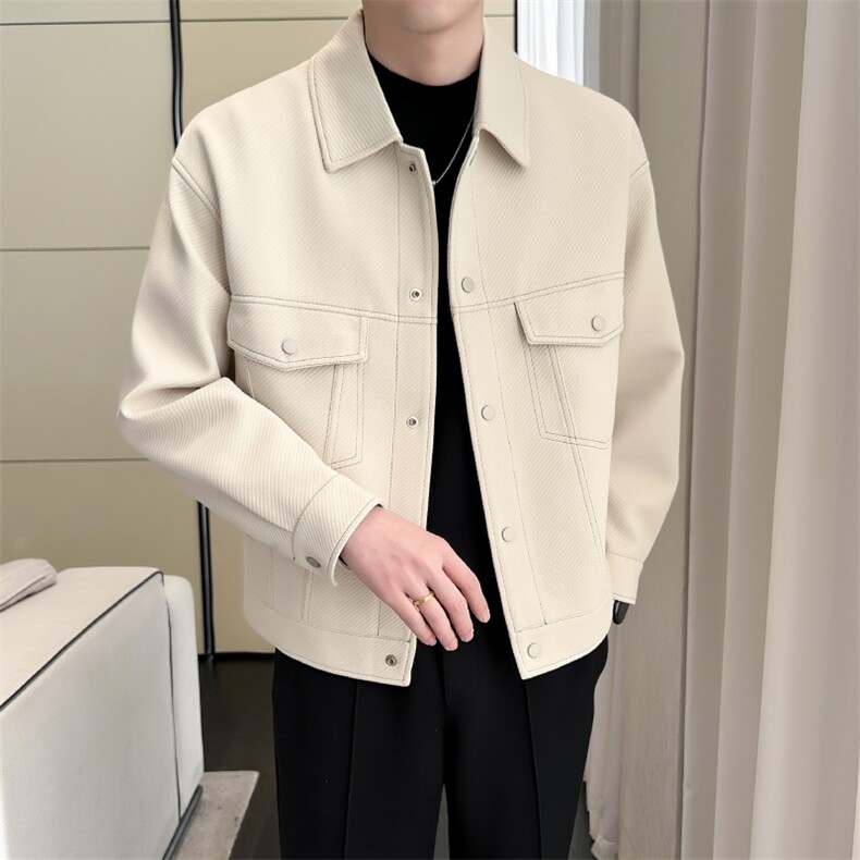 现货轻熟风2025秋季男明线工装斜纹夹克外套JK31P105控138，男装夹克，电商B276A