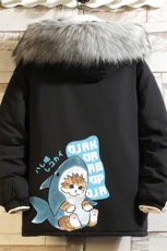 MM48217-P130冬季大毛领衣男士大码加厚袄男服砖墙，男装棉衣，电商A040A