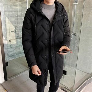 冬季羽绒服男士中长款连帽外套潮流韩版加厚大衣DS275T图片