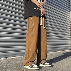 日系复古工装裤子男春季潮牌古着vintage设计感直筒裤K6061-P38，男装休闲裤，星座512-2