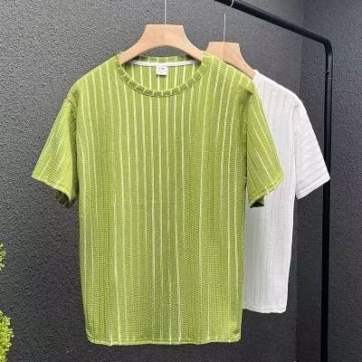 透气冰丝提花中青年T恤定制男女弹力速干圆领短袖t休闲体恤运动衣,男装T恤,星座1013