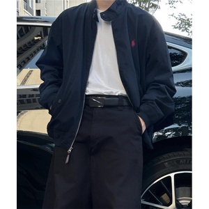 藏蓝色小马刺绣外套男秋季痞帅棒球服美式哈灵顿行政夹克 JK03图片