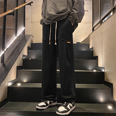 春季新款日系复古裤子男直筒休闲工装裤潮牌宽松阔腿裤K0317-P58，男装休闲裤，星座308B-2