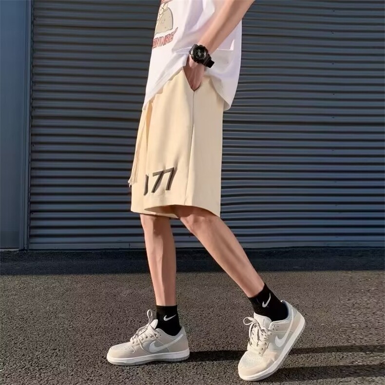 麂皮发泡短裤男潮牌式运动五分裤子1001-1-DK125-P30,男装牛仔裤,星座1001-1